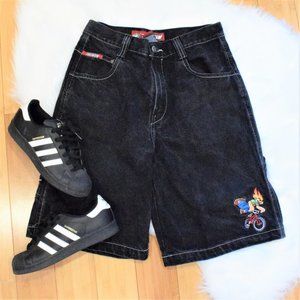 COPY - JNCO Flamehead Y2K Black Demin Boy's Shorts